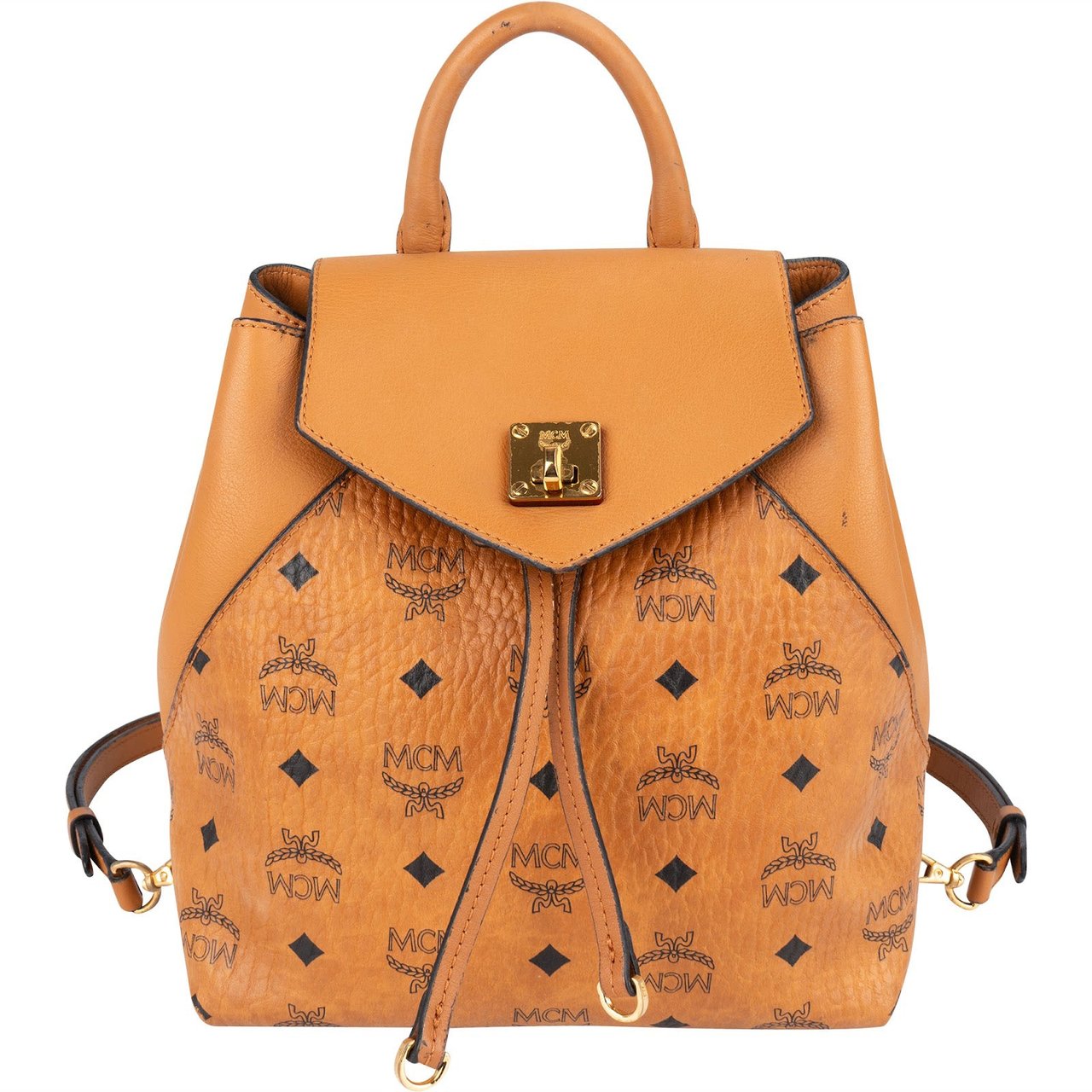 MCM MCM Monogram Visetos Leather Small Patricia Backpack Bruin