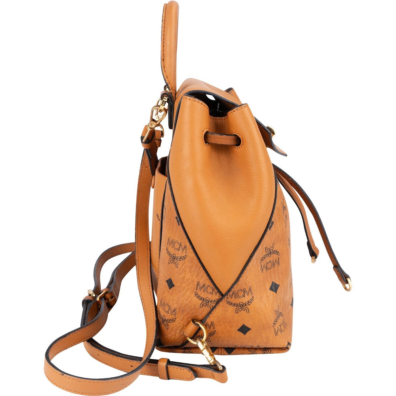 MCM MCM Monogram Visetos Leather Small Patricia Backpack Bruin