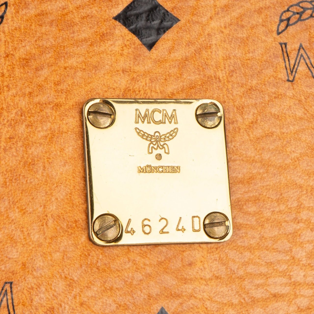 MCM MCM Monogram Visetos Mini Boston Bag Handbag Bruin