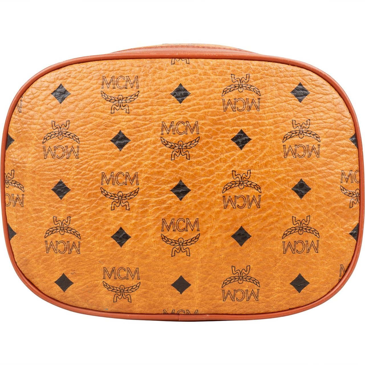 MCM MCM Monogram Visetos Drawstring Bucket Crossbody Bag Bruin