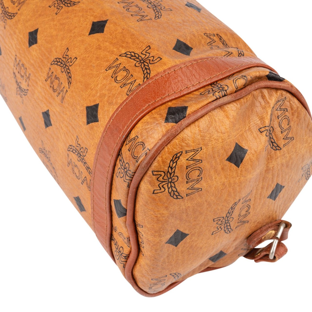 MCM MCM Monogram Visetos Cylinder Crossbody Bag Bruin