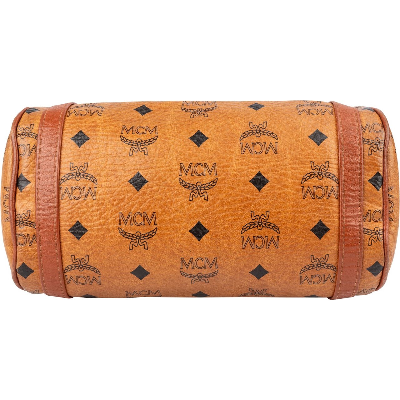 MCM MCM Monogram Visetos Cylinder Crossbody Bag Bruin