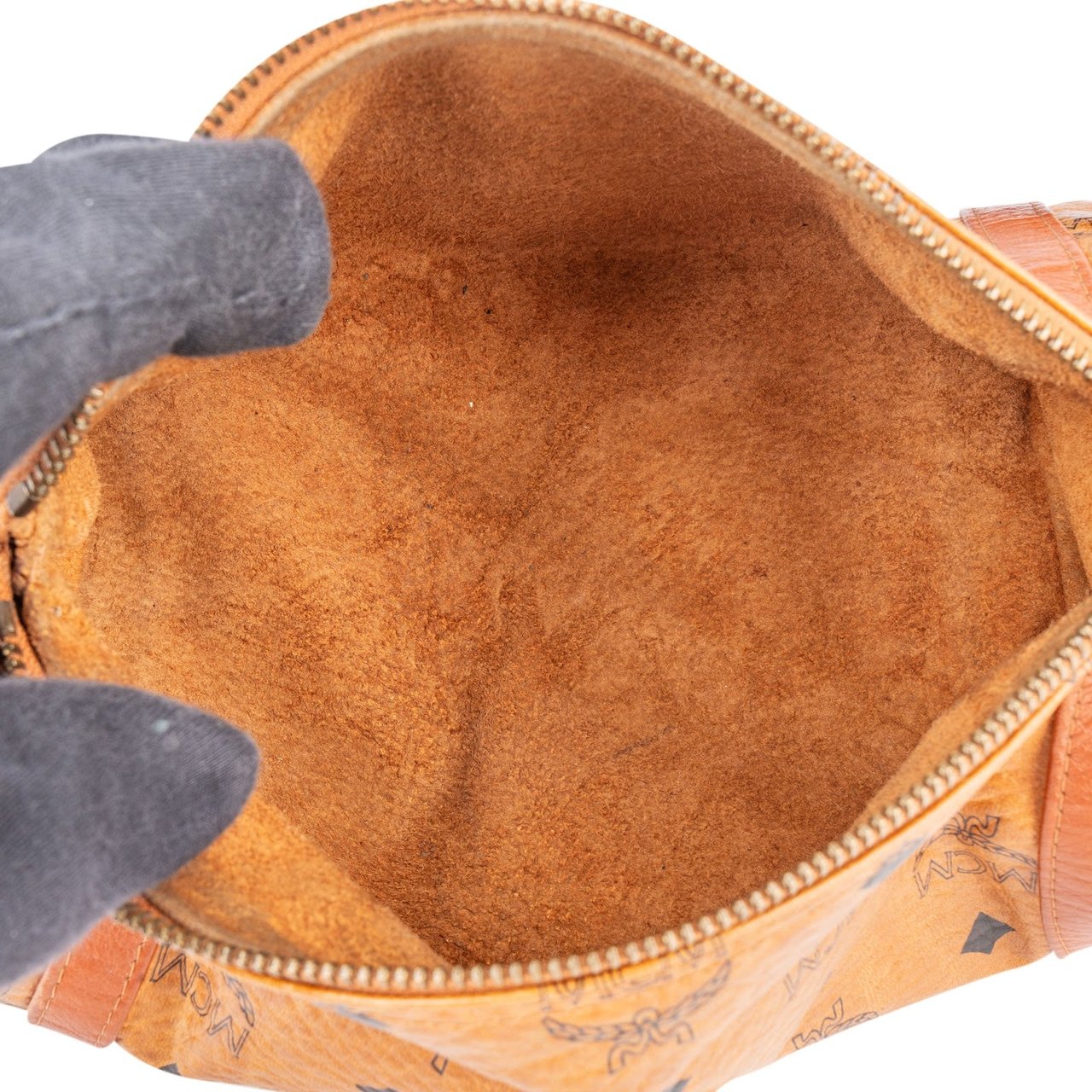 MCM MCM Monogram Visetos Cylinder Crossbody Bag Bruin