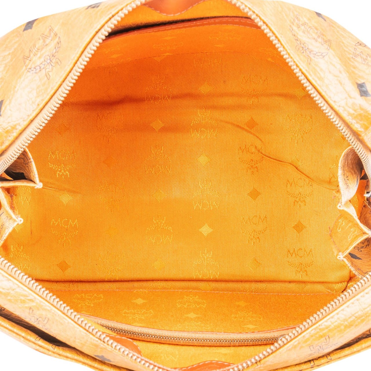 MCM MCM Monogram Visetos Boston Handbag Bruin