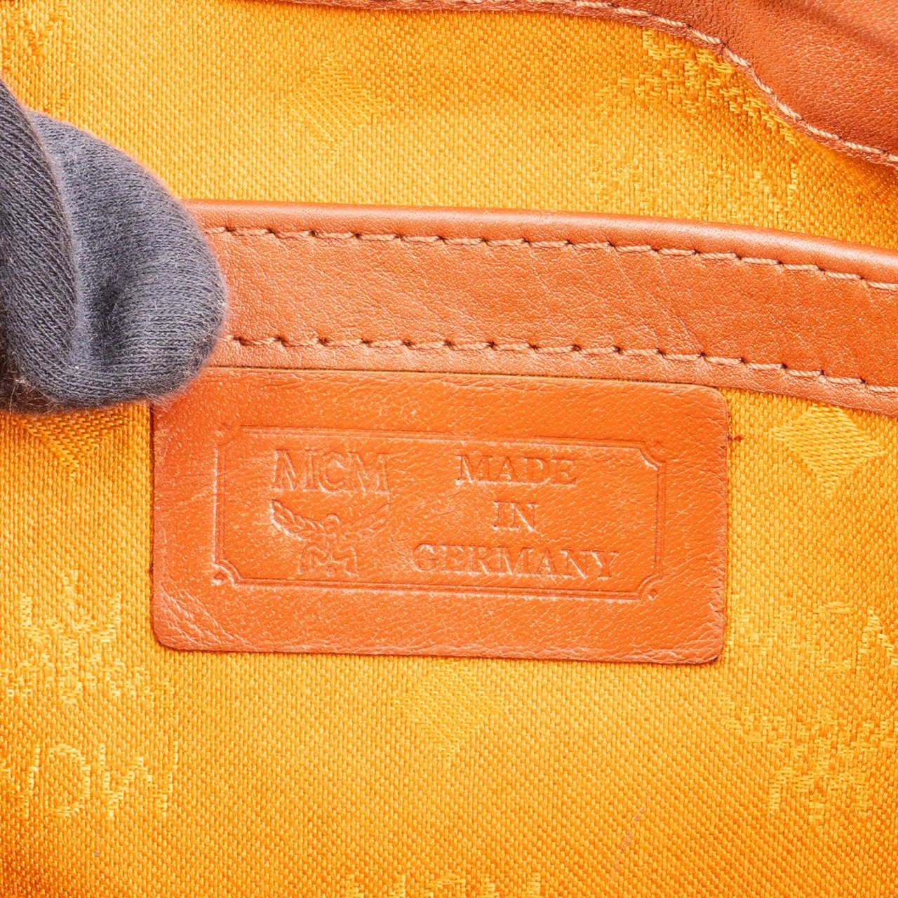 MCM MCM Monogram Visetos Boston Handbag Bruin