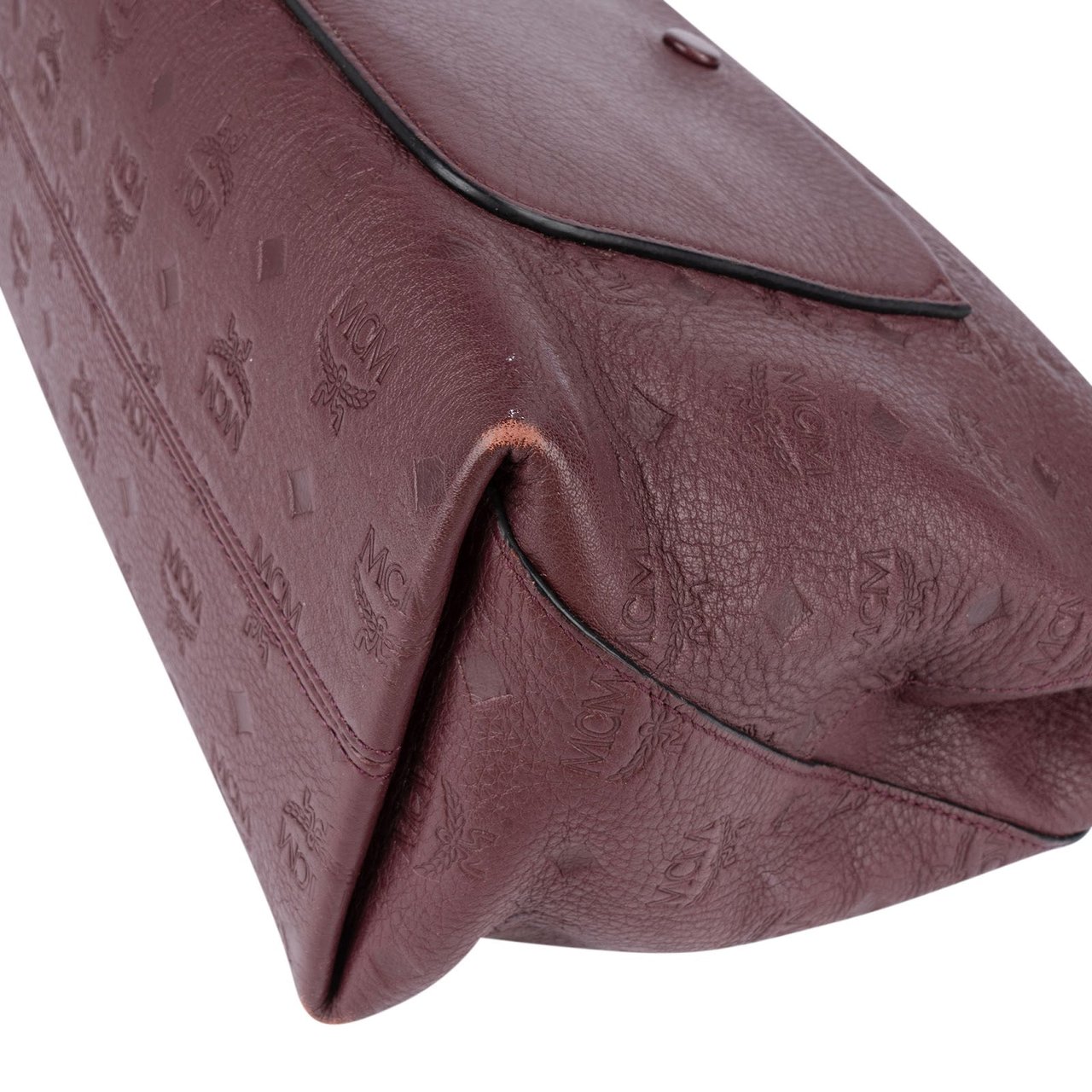 MCM MCM Monogram Visetos Leather Milla Hobo Shoulder Bag Rood