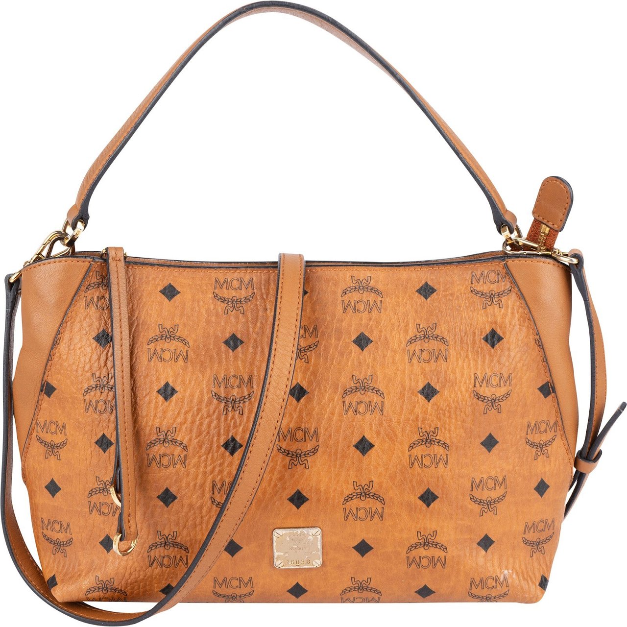 MCM MCM Monogram Visetos Klara Shoulder Bag Bruin