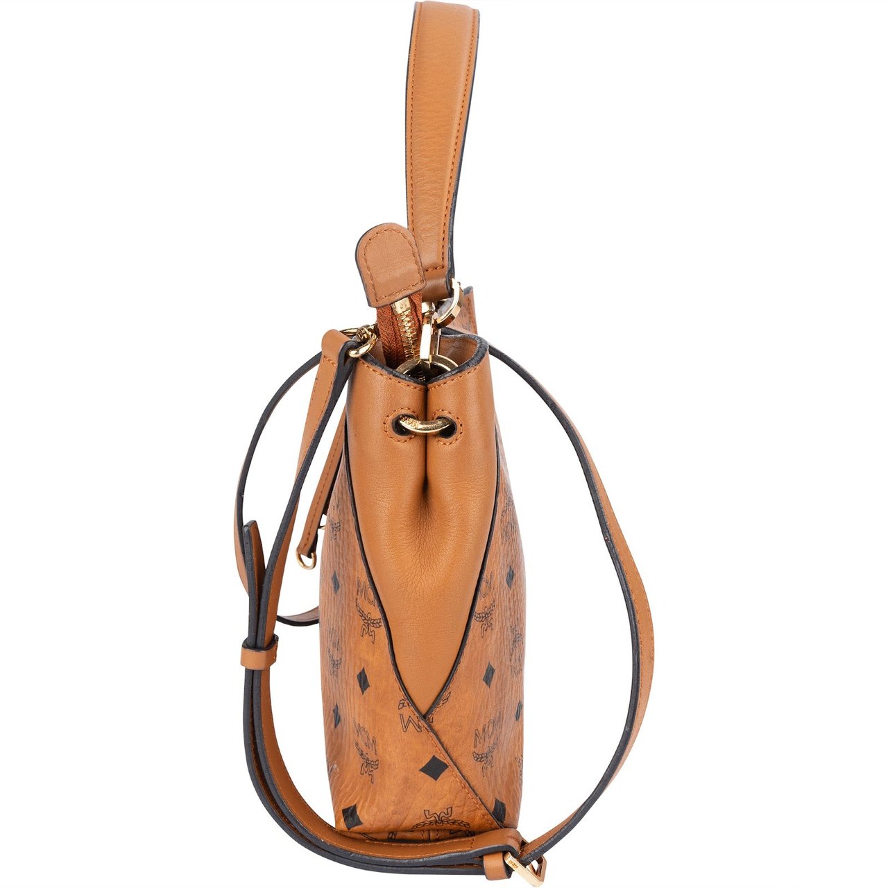 MCM Monogram Visetos Klara Shoulder Bag Bruin