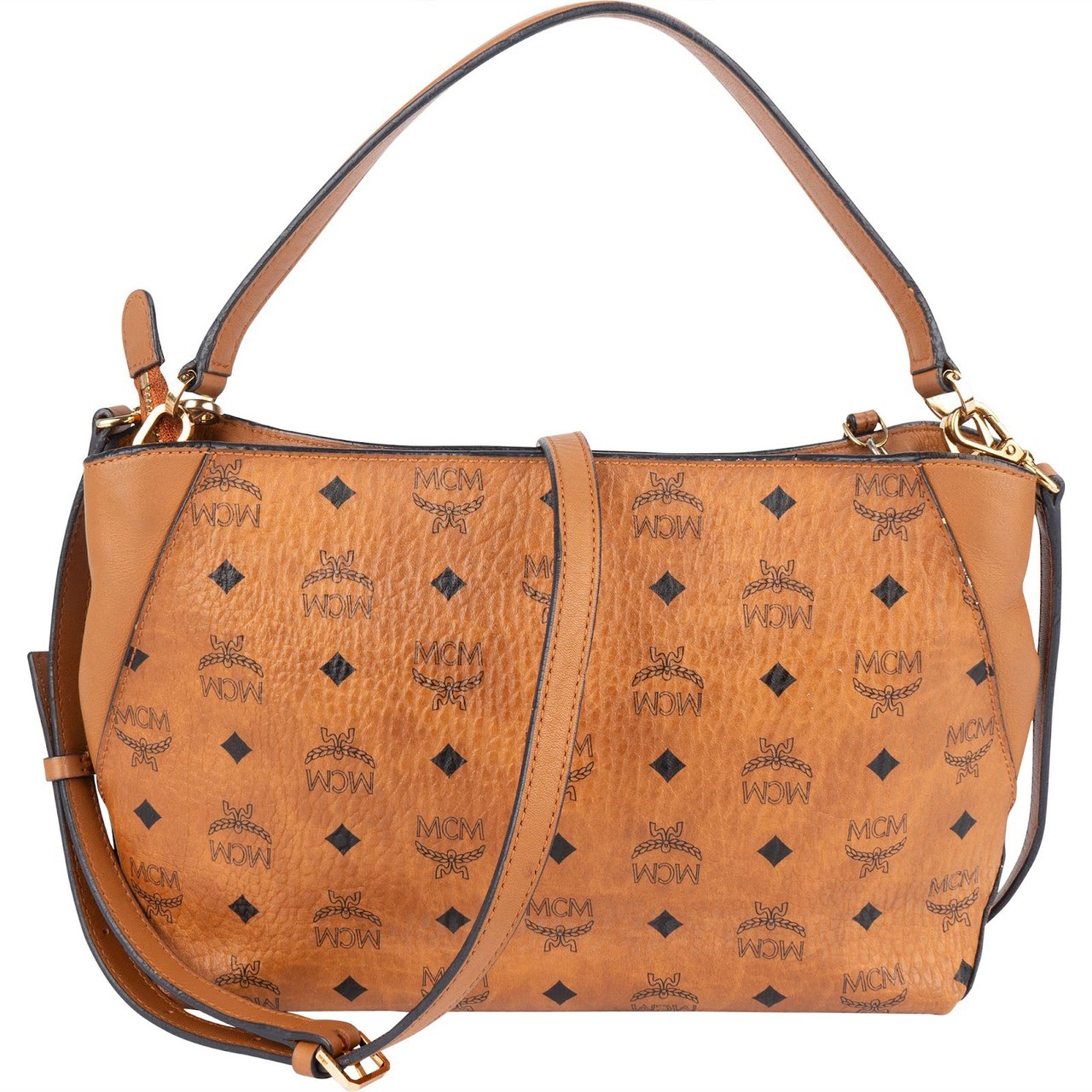 MCM MCM Monogram Visetos Klara Shoulder Bag Bruin