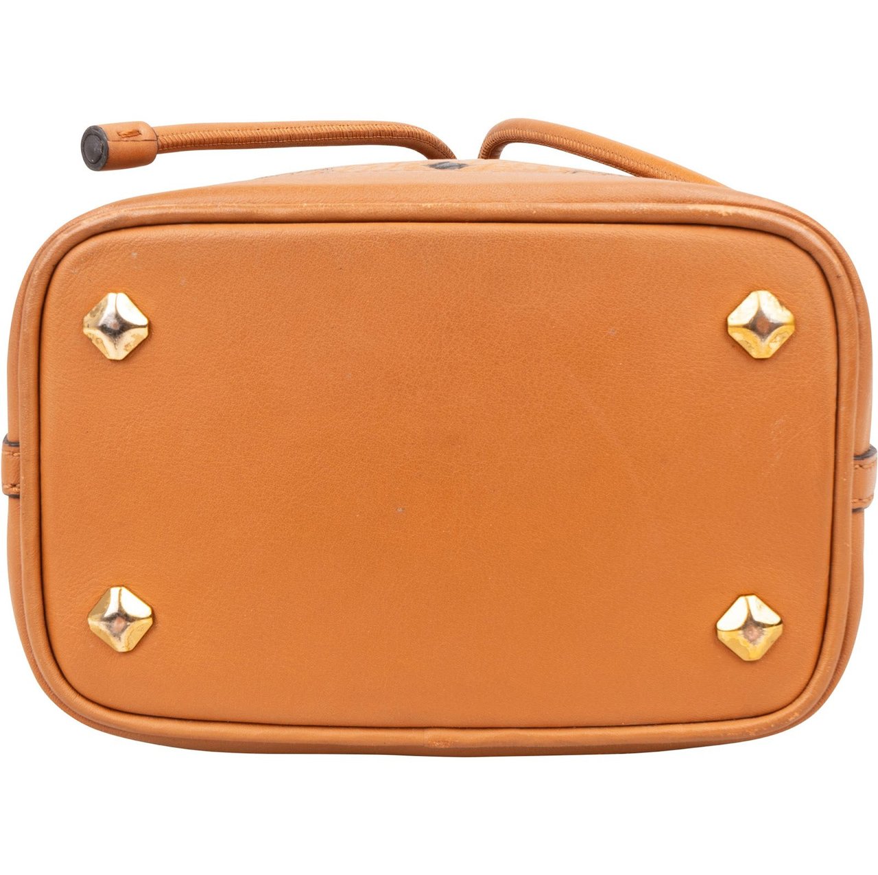 MCM MCM Monogram Visetos Mini Drawstring Bucket Crossbody Bag Bruin