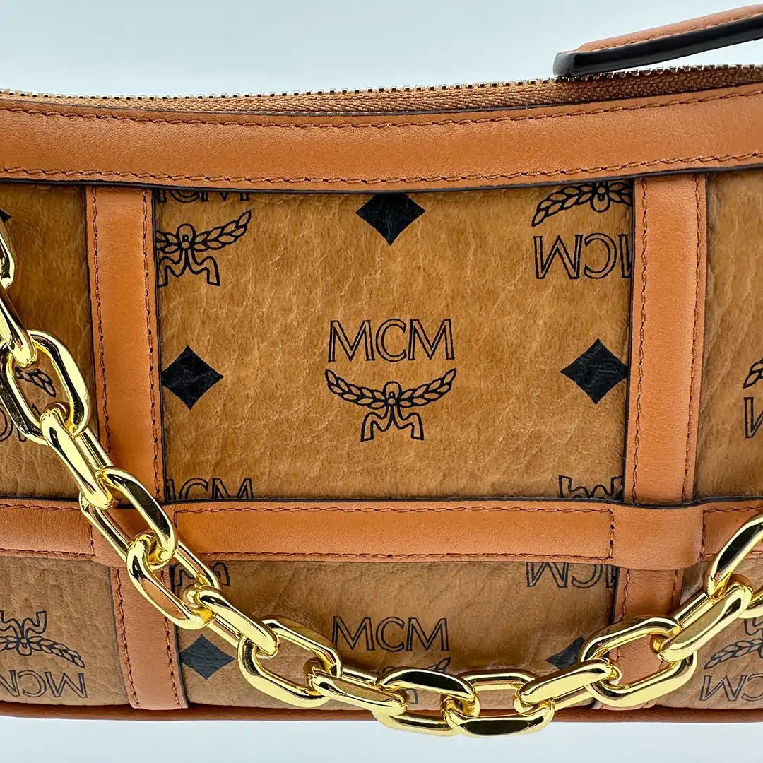 MCM MCM Aren Mini Crossbody Bag Visetos Cognac / very good Bruin