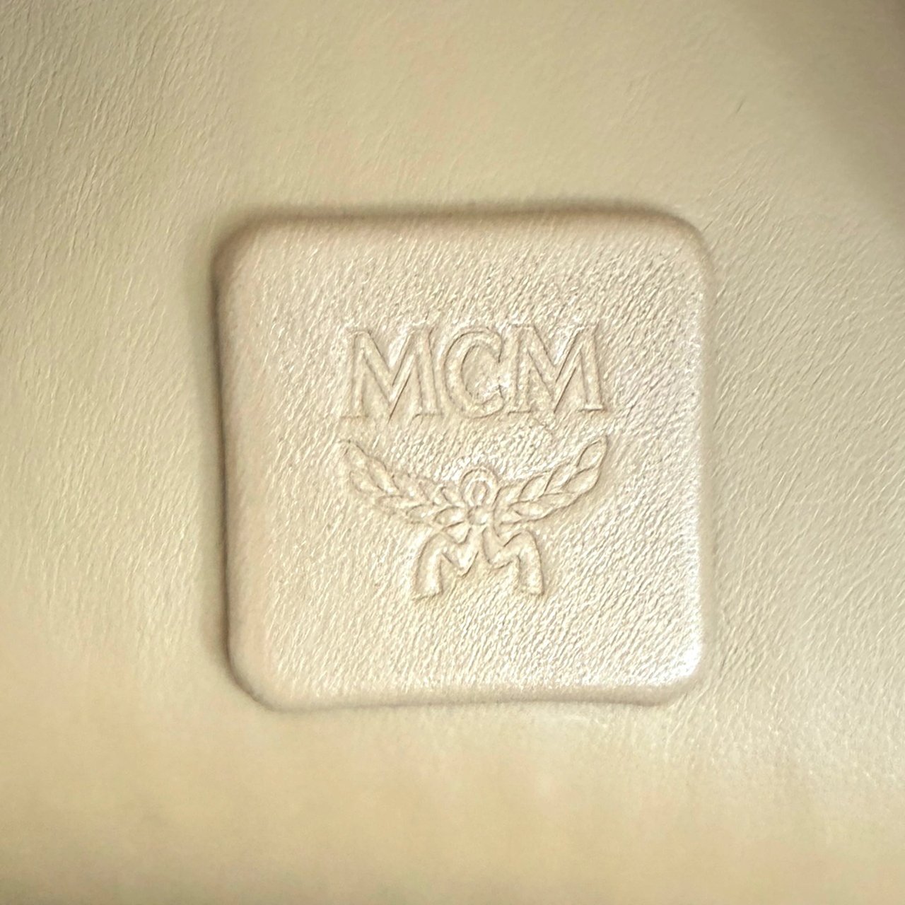 MCM MCM Stark Backpack in Visetos with Side Studs Small Beige / Mint Condition Beige