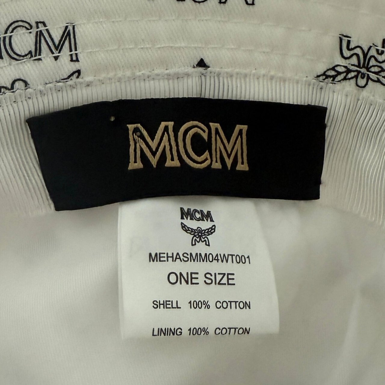 MCM MCM Visetos Bucket Hat Weiß / neuwertig Wit