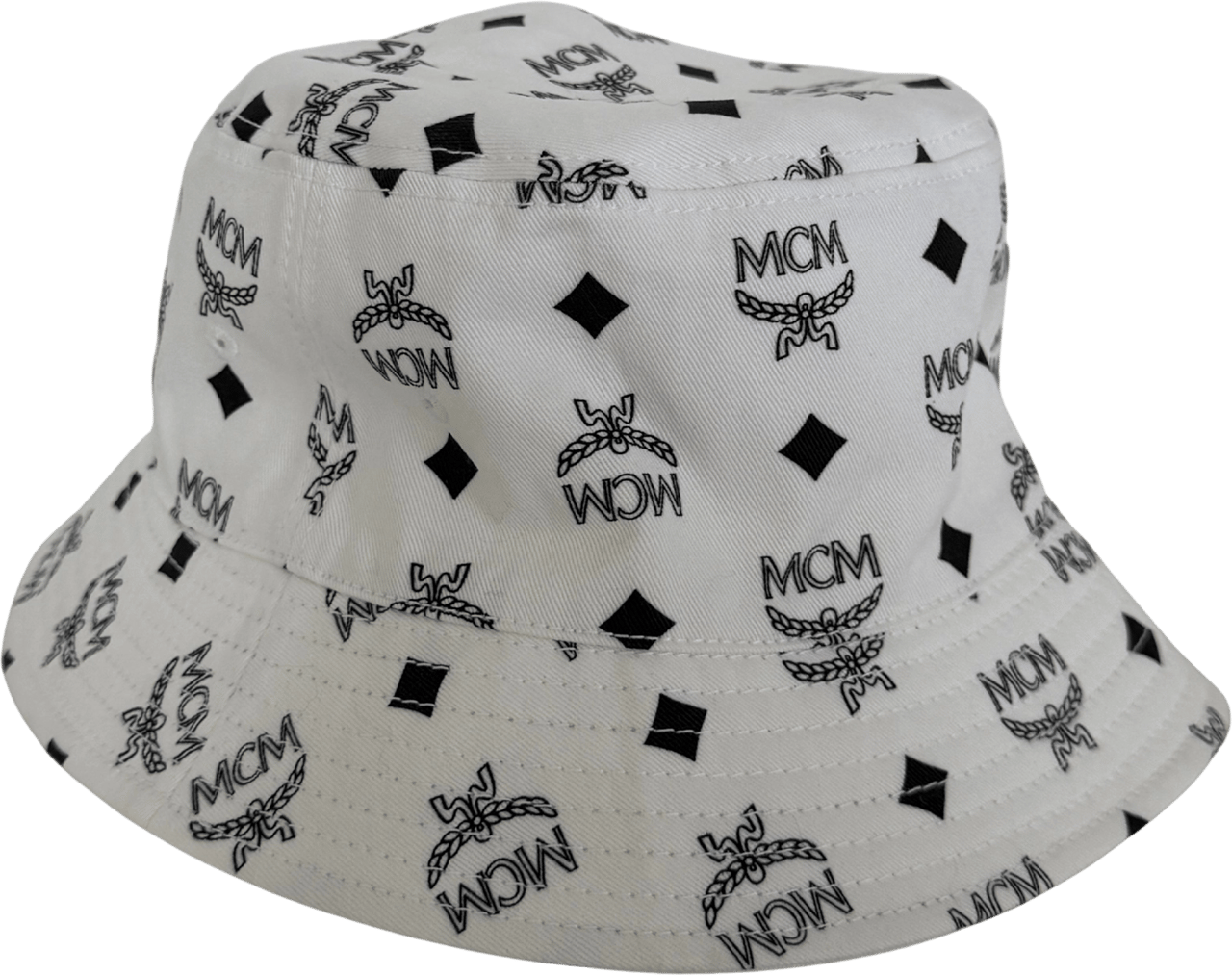 MCM MCM Visetos Bucket Hat Weiß / neuwertig Wit