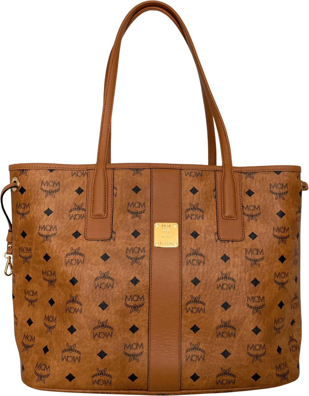 MCM MCM Liz reversible shopper bag in Visetos Medium Cognac Bruin