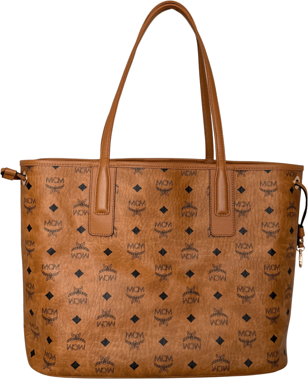 MCM MCM Liz reversible shopper bag in Visetos Medium Cognac Bruin