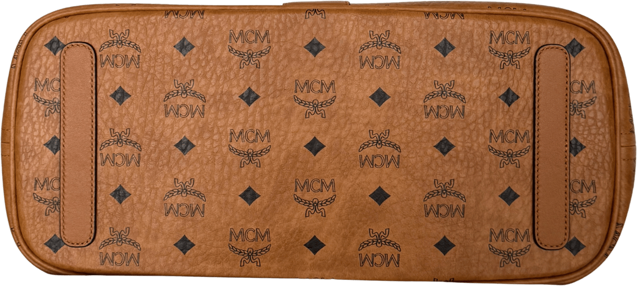 MCM MCM Liz reversible shopper bag in Visetos Medium Cognac Bruin