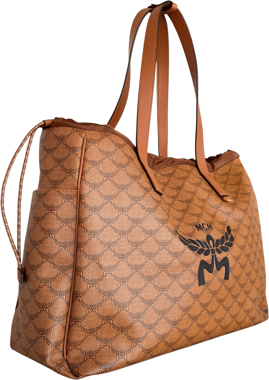 MCM MCM Himmel Lauretos Tote Bag XL Cognac / neuwertig Bruin