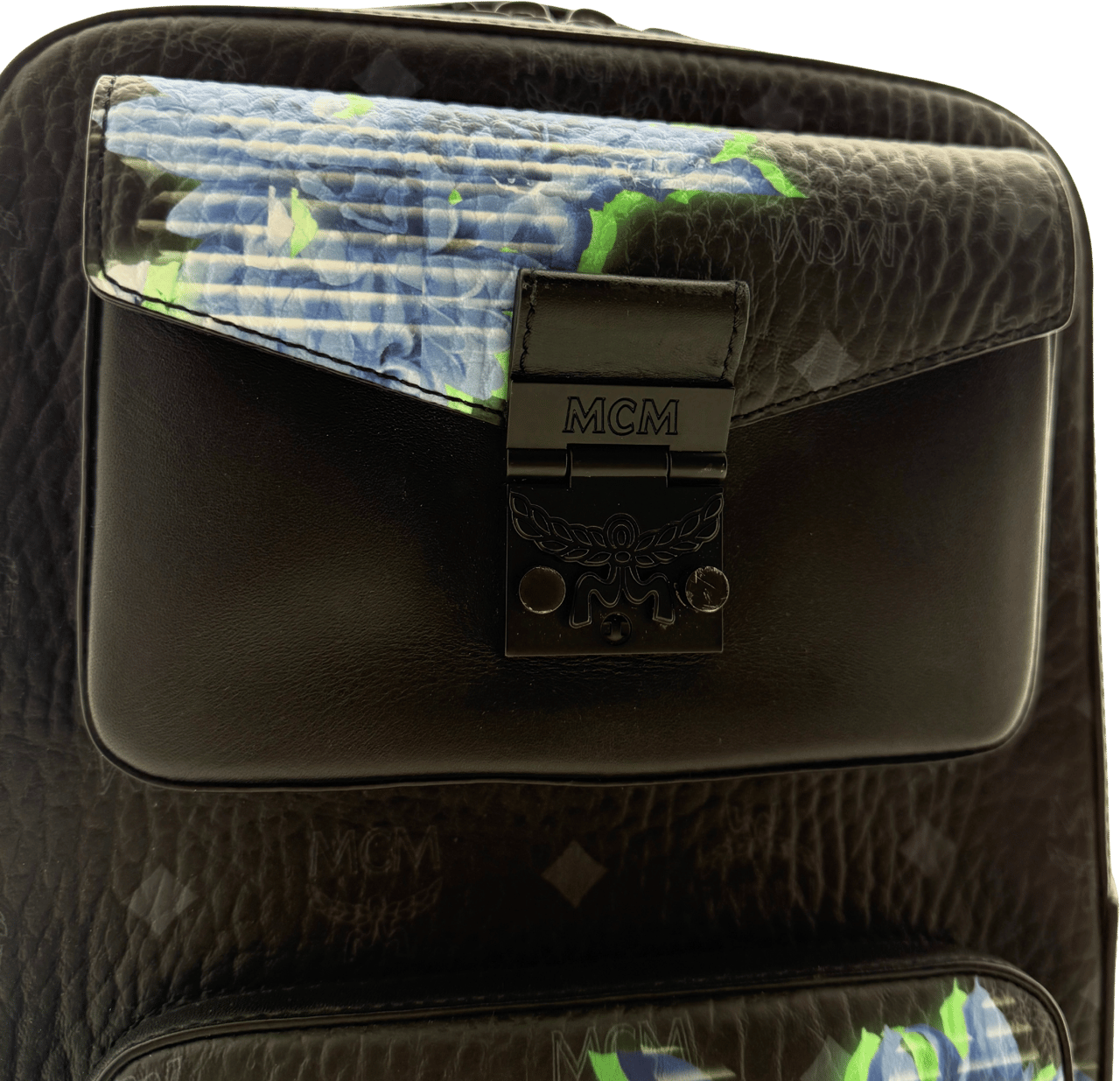 MCM MCM Tech Flower Rucksack Small Schwarz / sehr gut Zwart