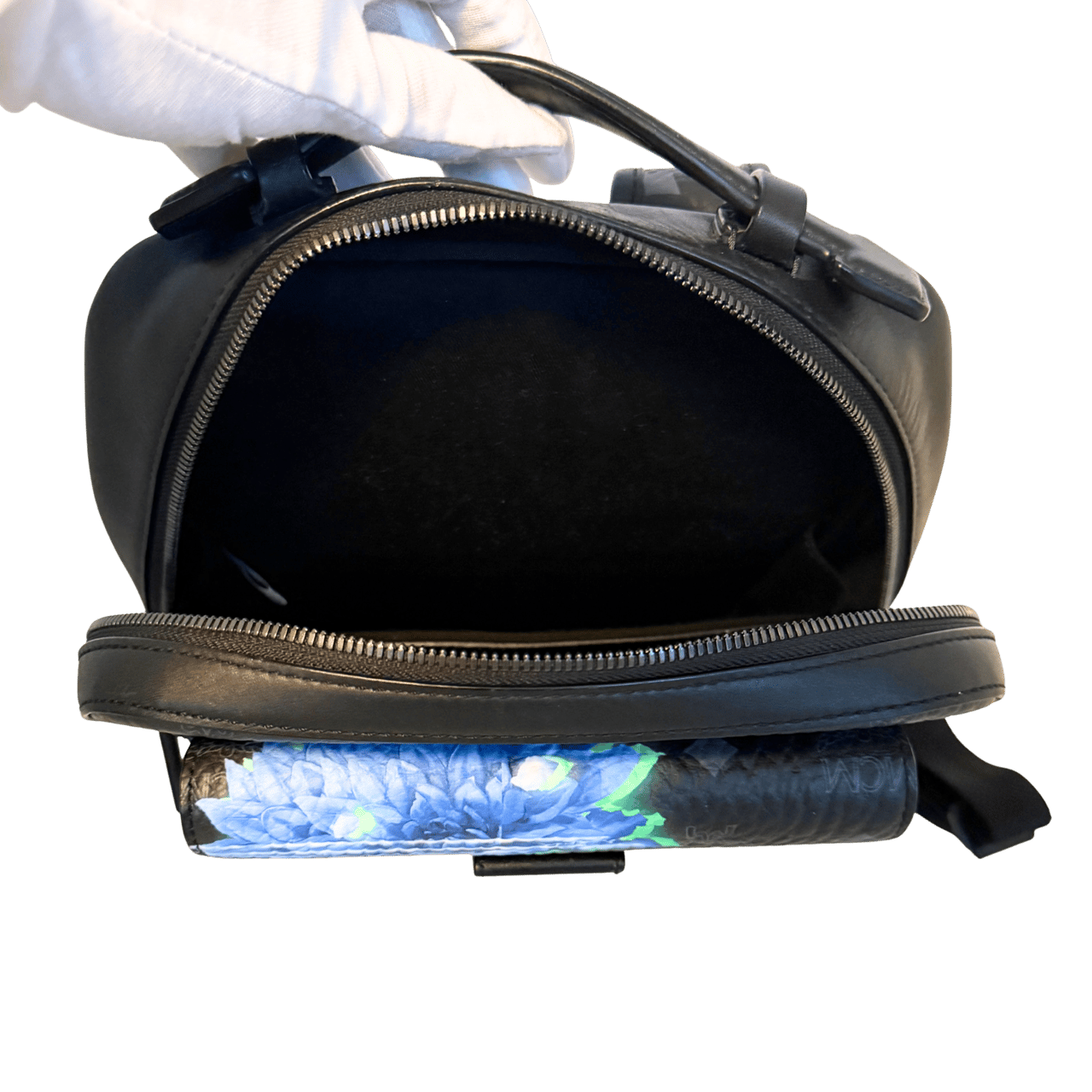 MCM MCM Tech Flower Rucksack Small Schwarz / sehr gut Zwart