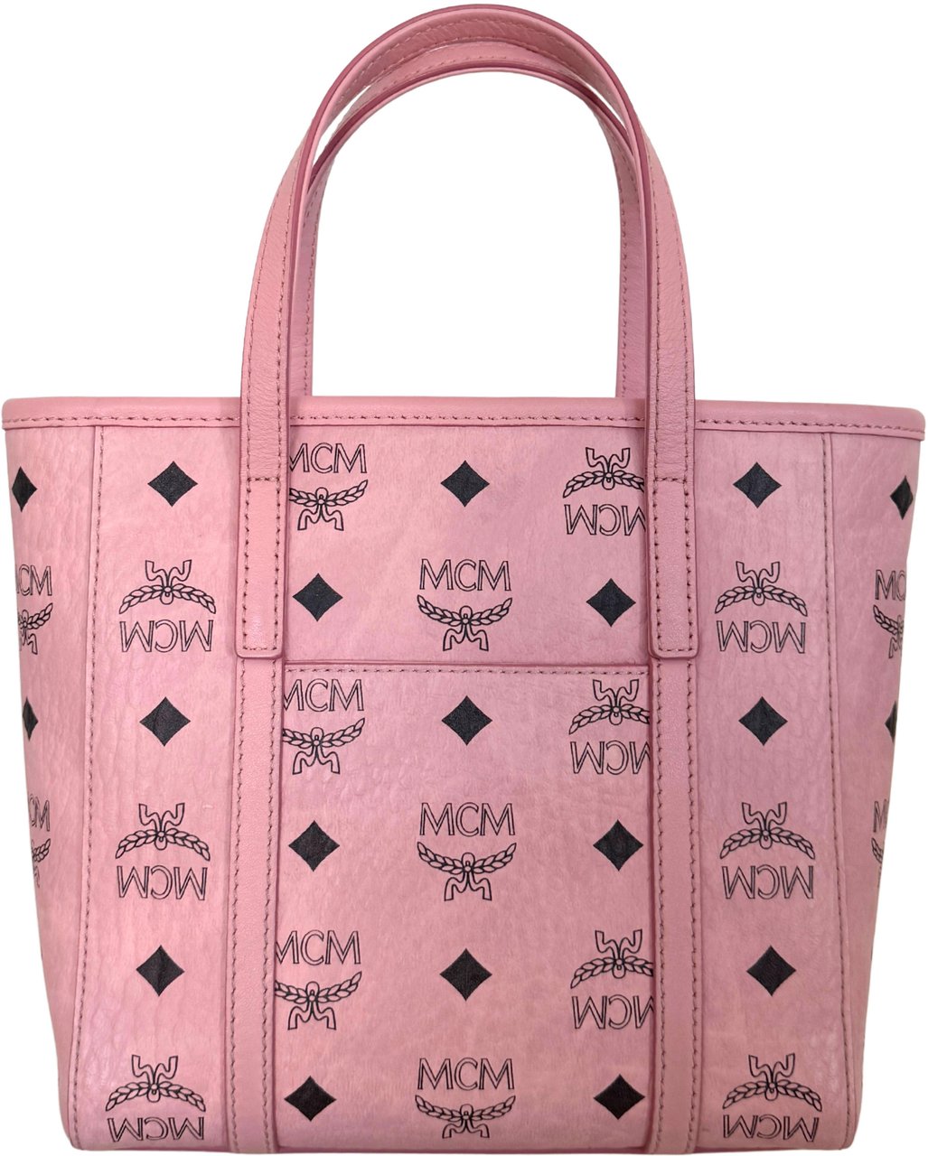 MCM MCM Mini Toni Shopper mit Reißverschluss in Visetos Soft Pink / sehr gut Roze