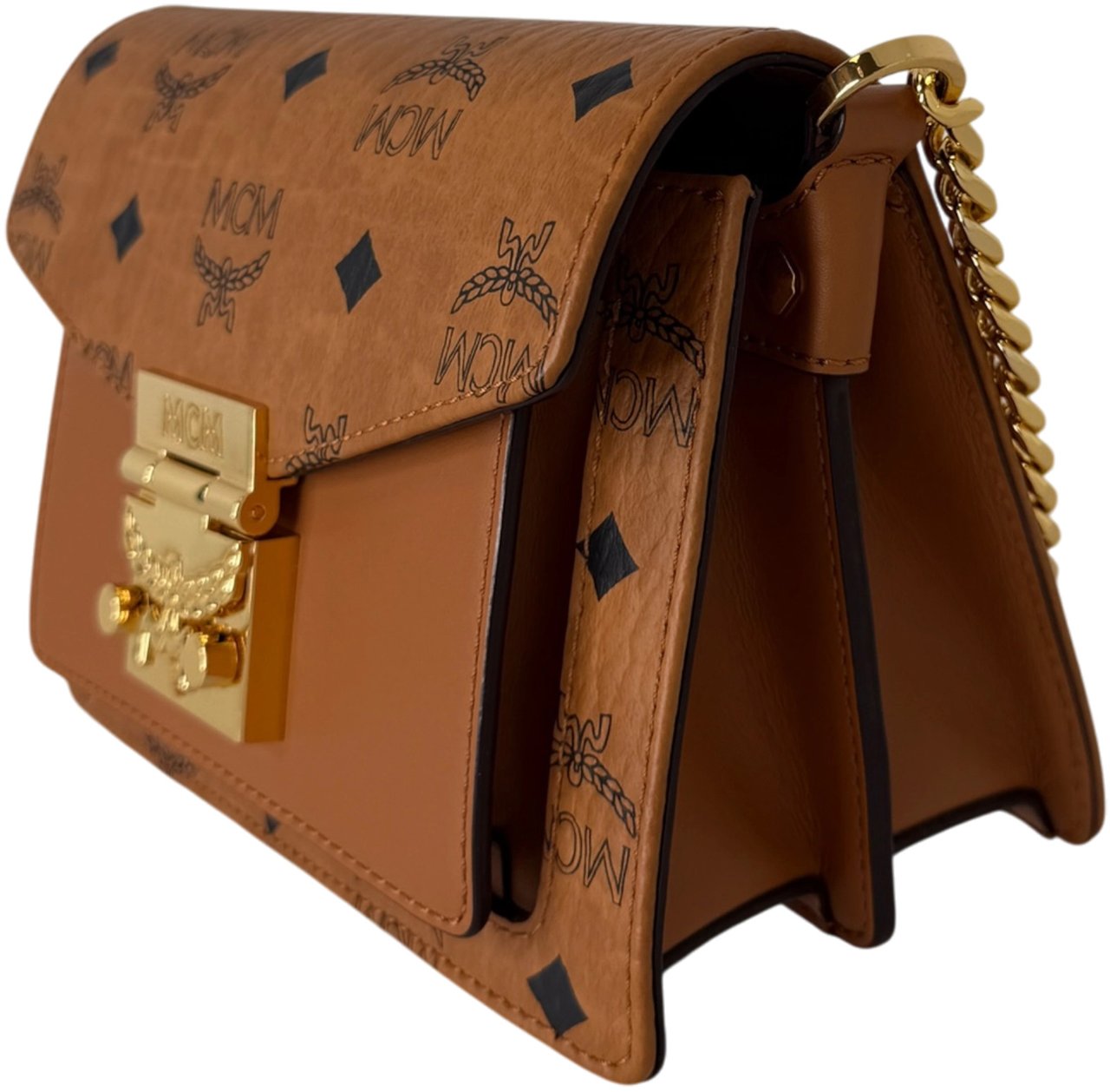 MCM Patricia Crossbody-Tasche in Visetos / neuwertig Bruin