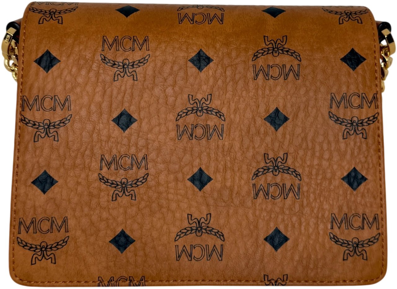 MCM Patricia Crossbody-Tasche in Visetos / neuwertig Bruin