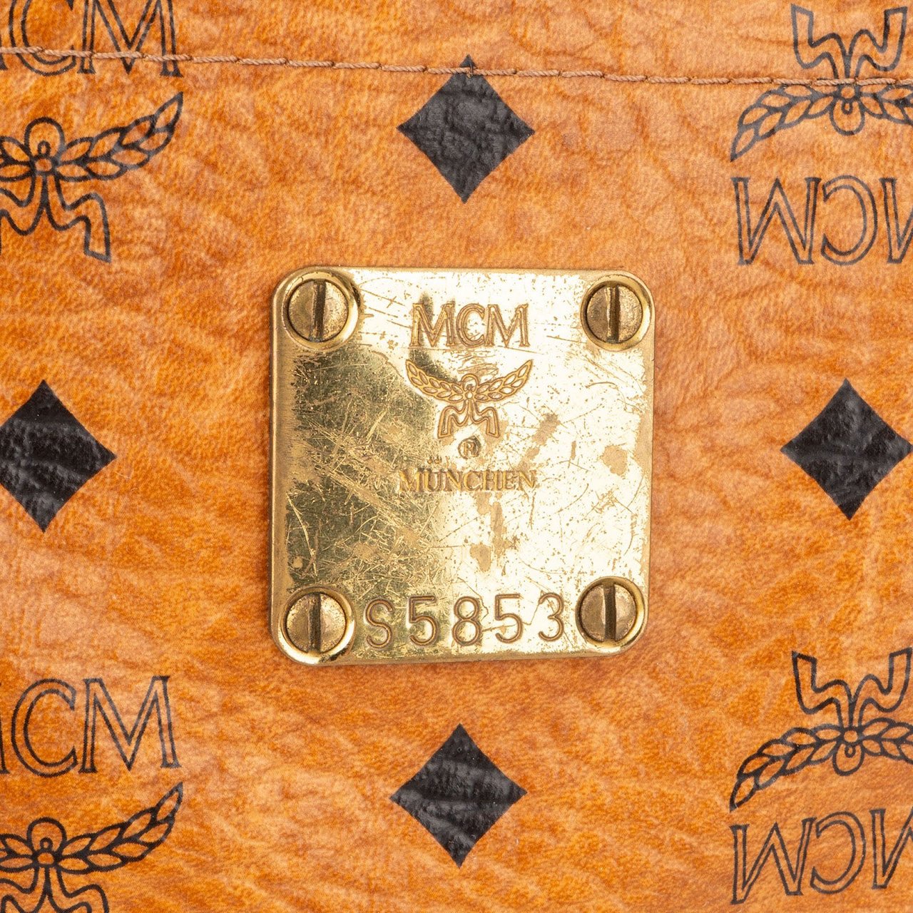 MCM MCM Monogram Visetos Tote Shoulder Bag Bruin