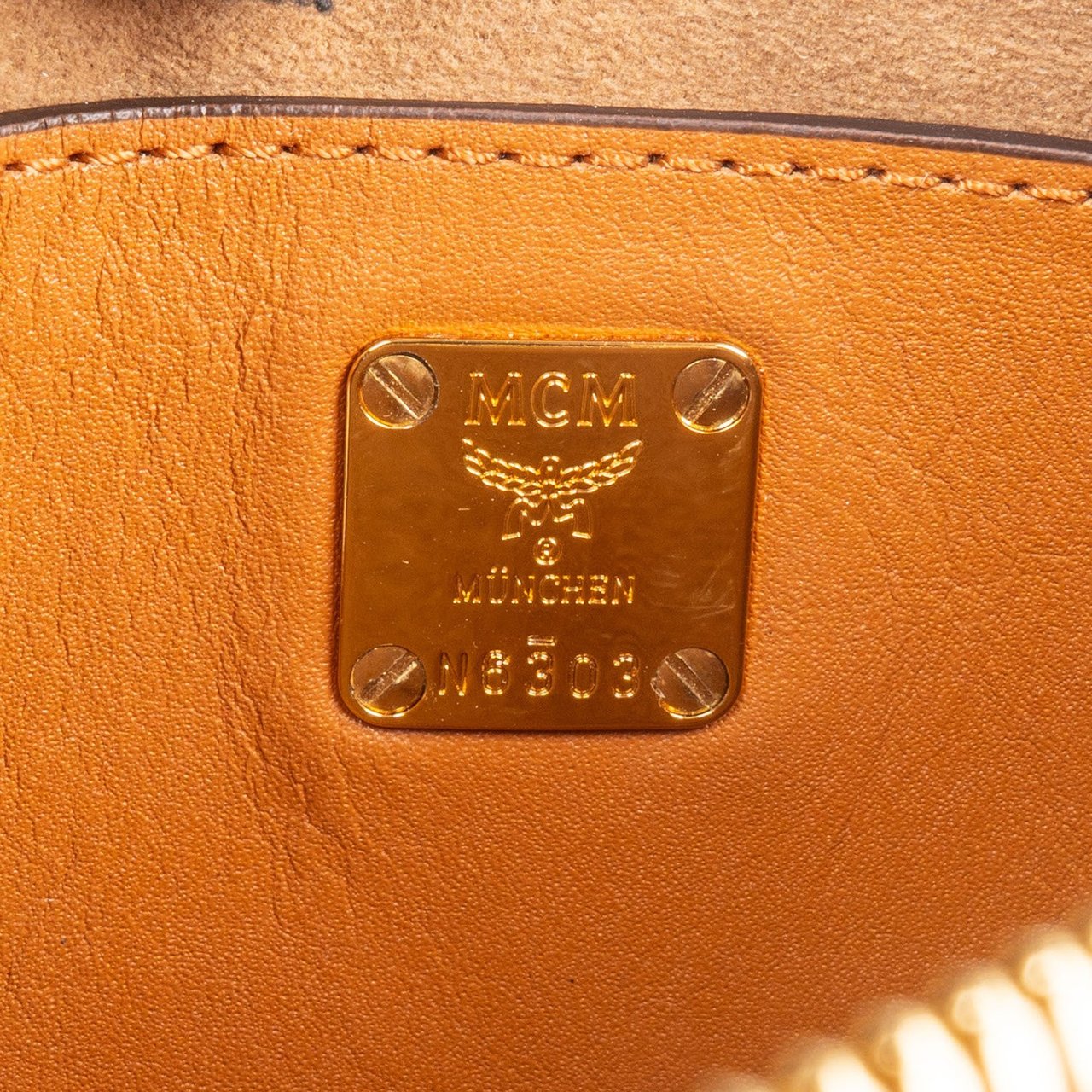 MCM MCM Monogram Visetos Rabbit Tracy Pochette Crossbody Bag Bruin