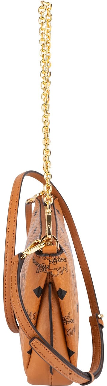 MCM MCM Monogram Visetos Rabbit Tracy Pochette Crossbody Bag Bruin