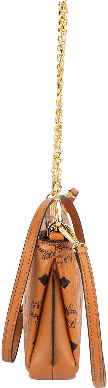 MCM MCM Monogram Visetos Rabbit Tracy Pochette Crossbody Bag Bruin