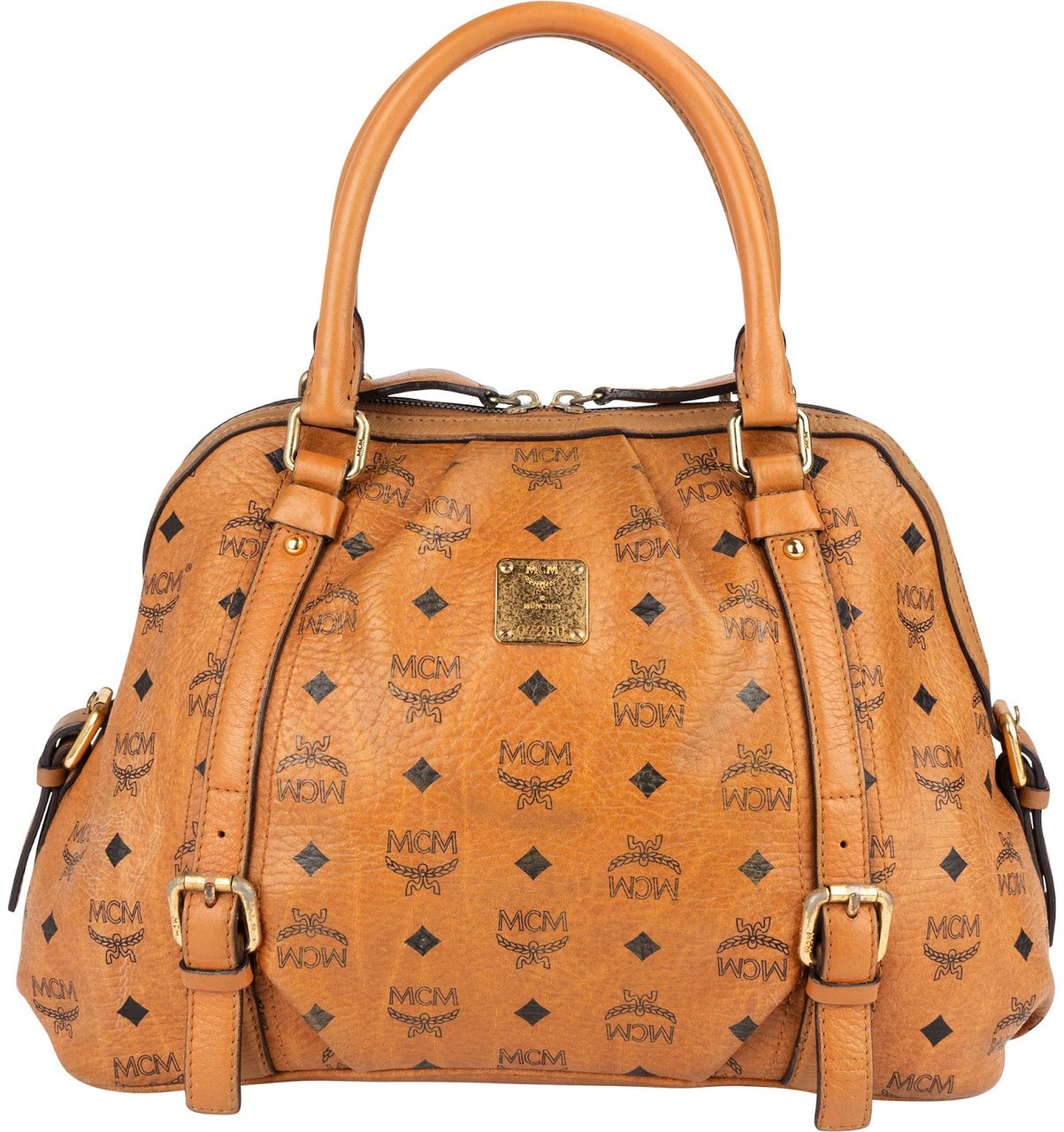 MCM MCM Monogram Visetos Handbag Bruin