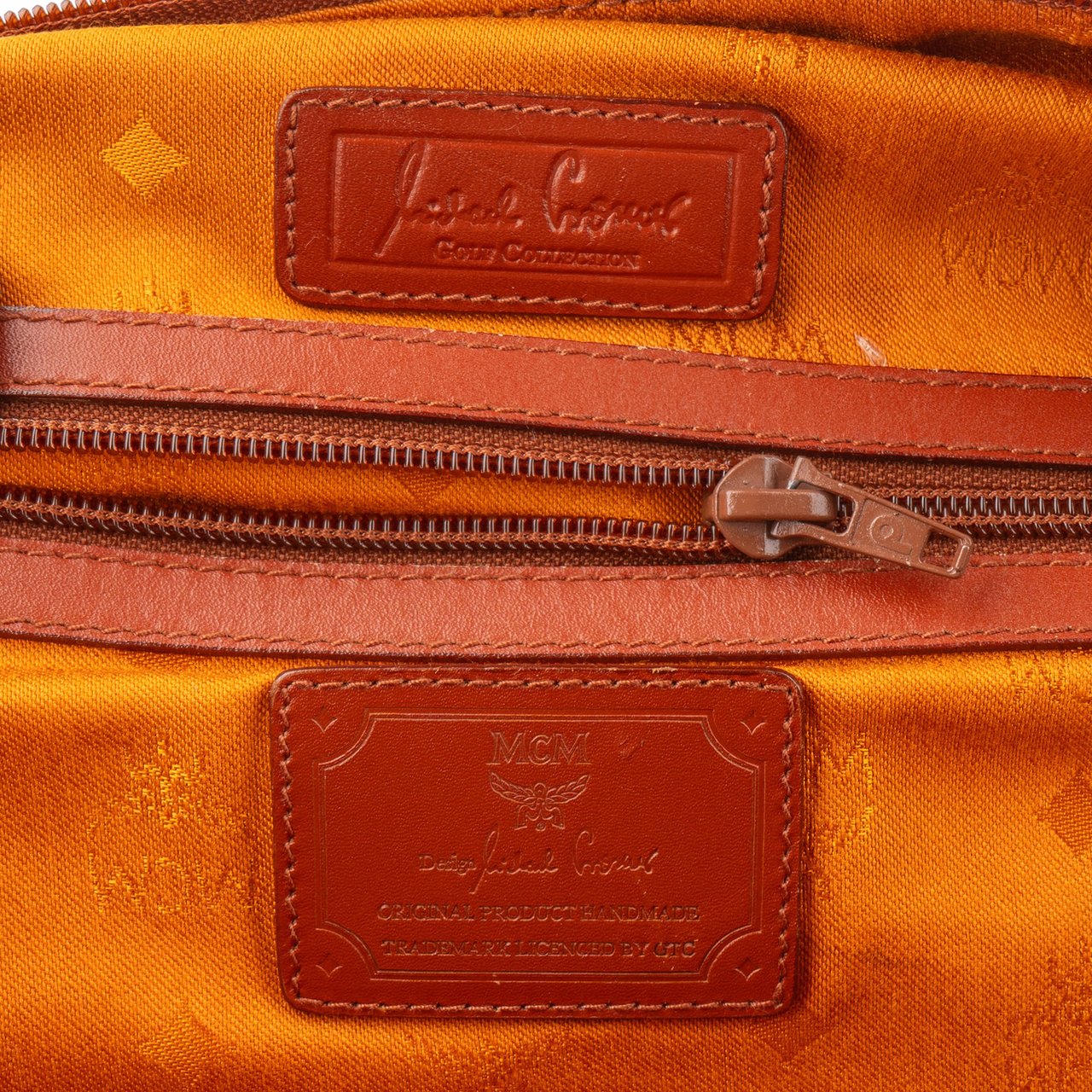 MCM Visetos Monogram Boston Handbag Bruin