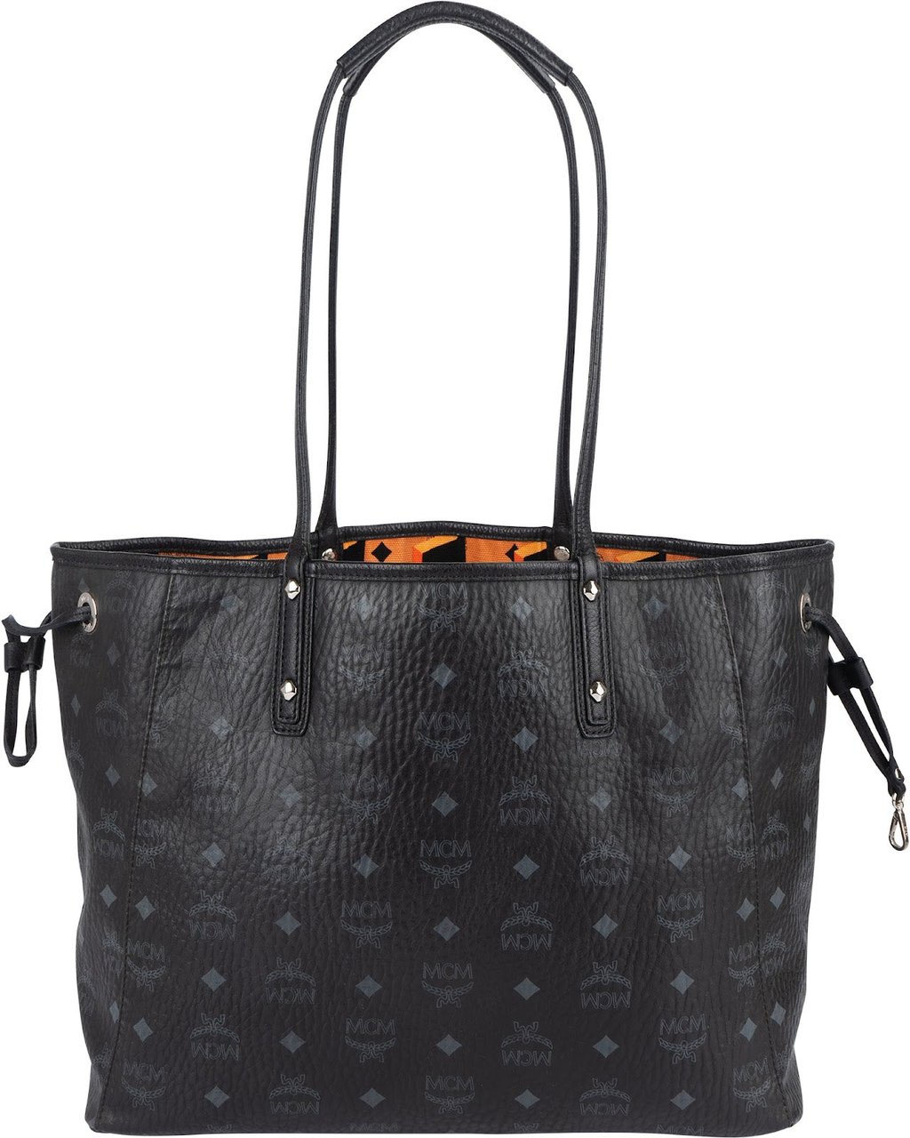 MCM MCM Monogram Visetos Liz Reversible Shopper Shoulder Bag Zwart