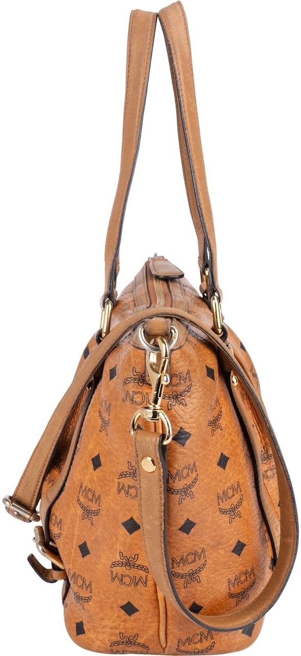 MCM MCM Monogram Visetos Handbag Bruin