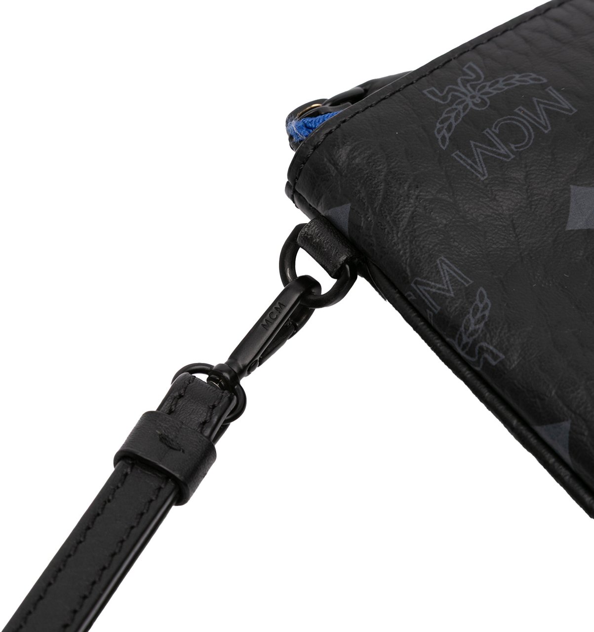 MCM Sambypen Haru Henry Kaiser Visetos Coated Canvas Clutch Zwart