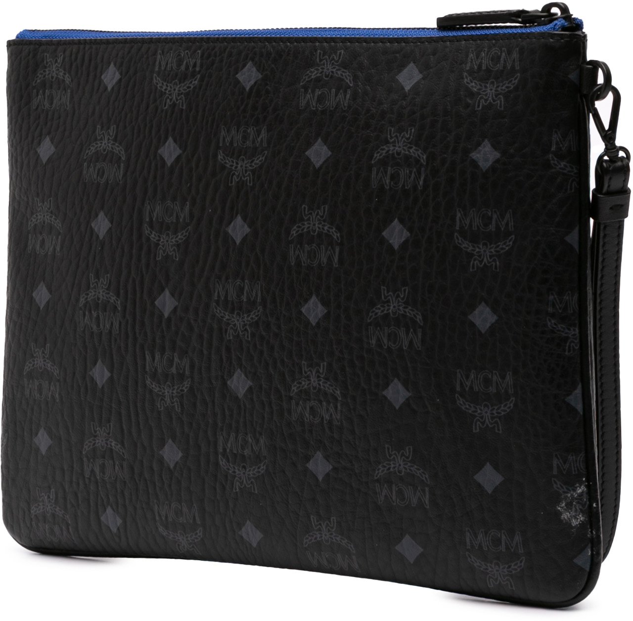 MCM Sambypen Haru Henry Kaiser Visetos Coated Canvas Clutch Zwart