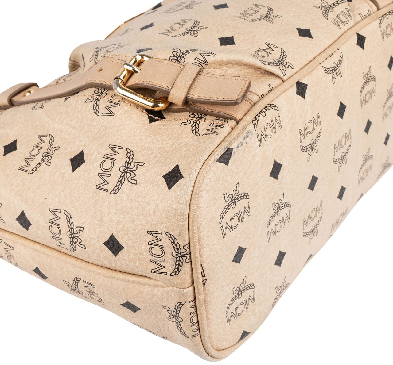 MCM MCM Monogram Visetos 2Way Handbag Beige