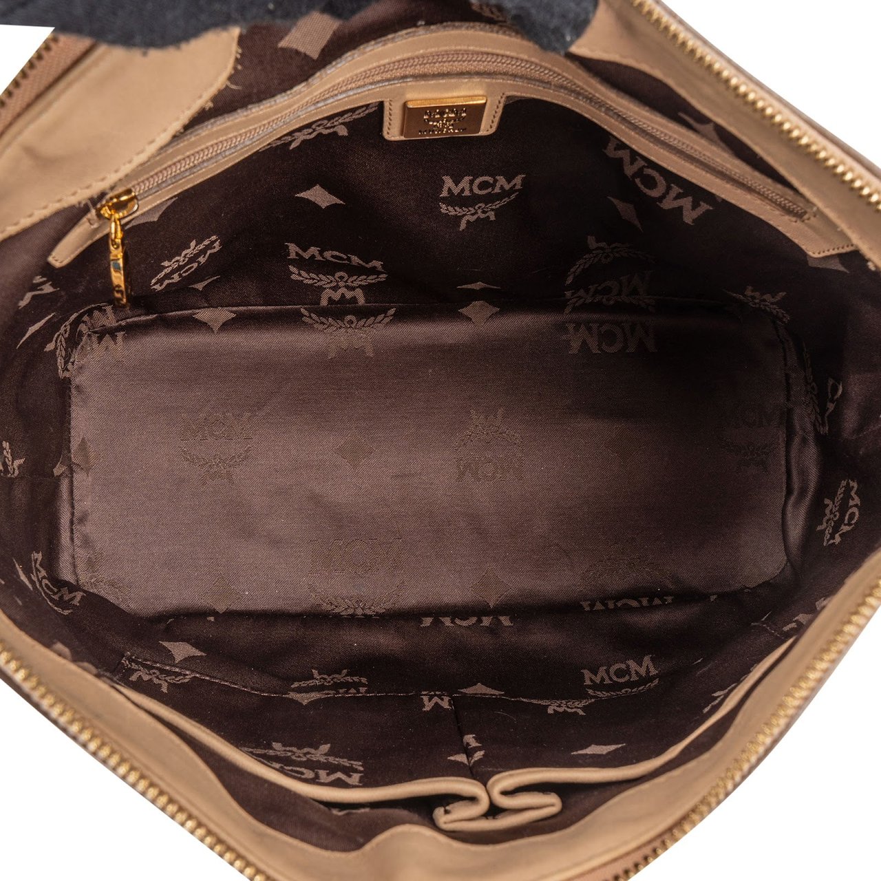 MCM MCM Monogram Visetos 2Way Handbag Beige