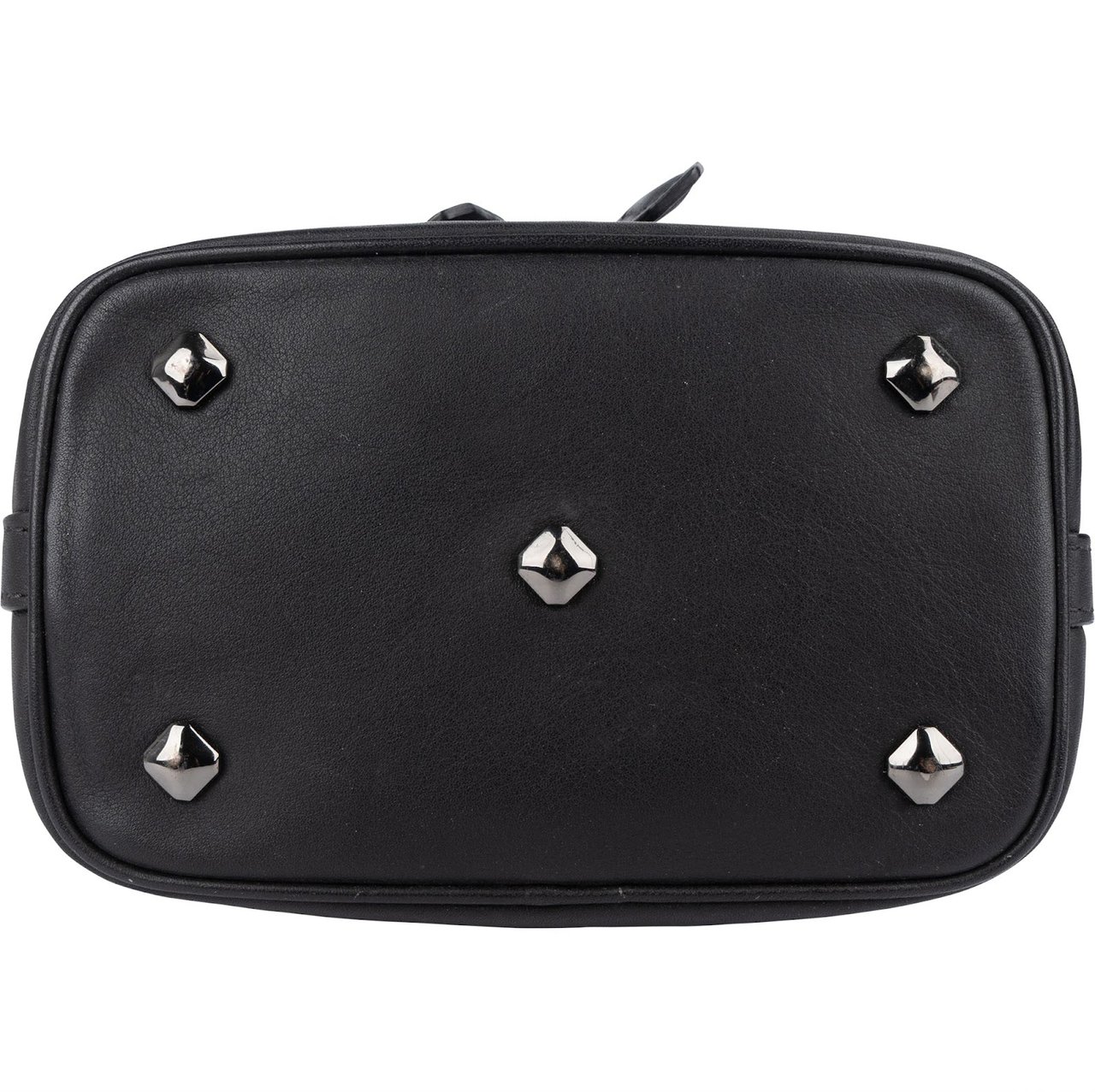 MCM Black Monogram Visetos Studded Crystal Small Bucket Crossbody Bag Zwart