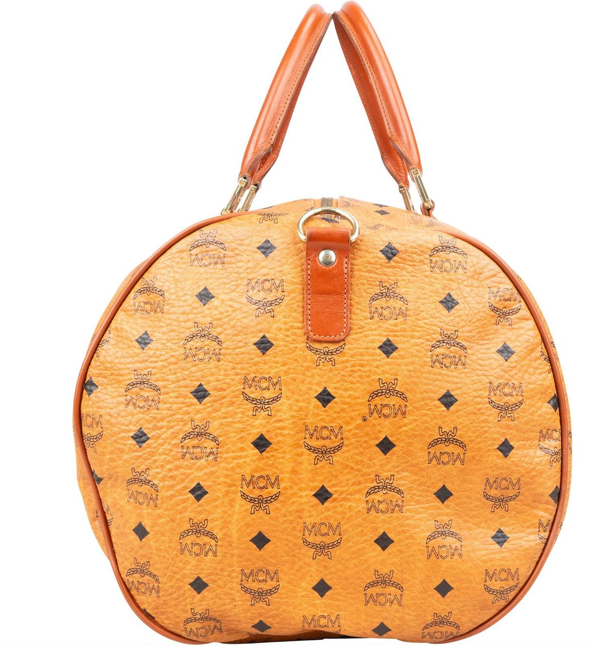 MCM MCM Monogram Visetos Boston 50 Travel Bag Bruin