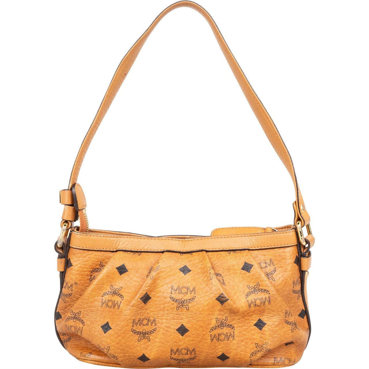 MCM MCM Monogram Visetos Small Shoulder Bag Bruin