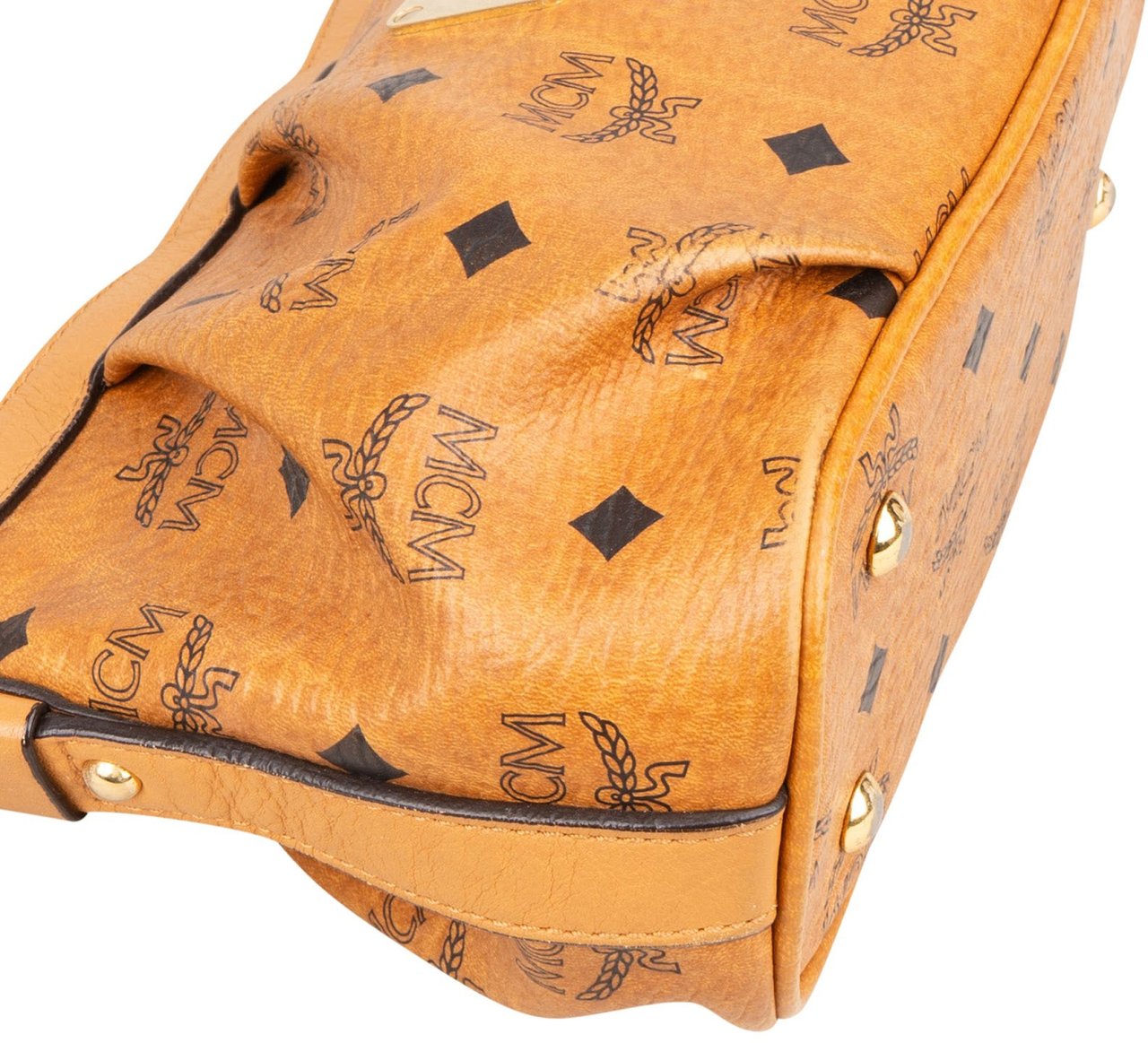 MCM MCM Monogram Visetos Small Shoulder Bag Bruin