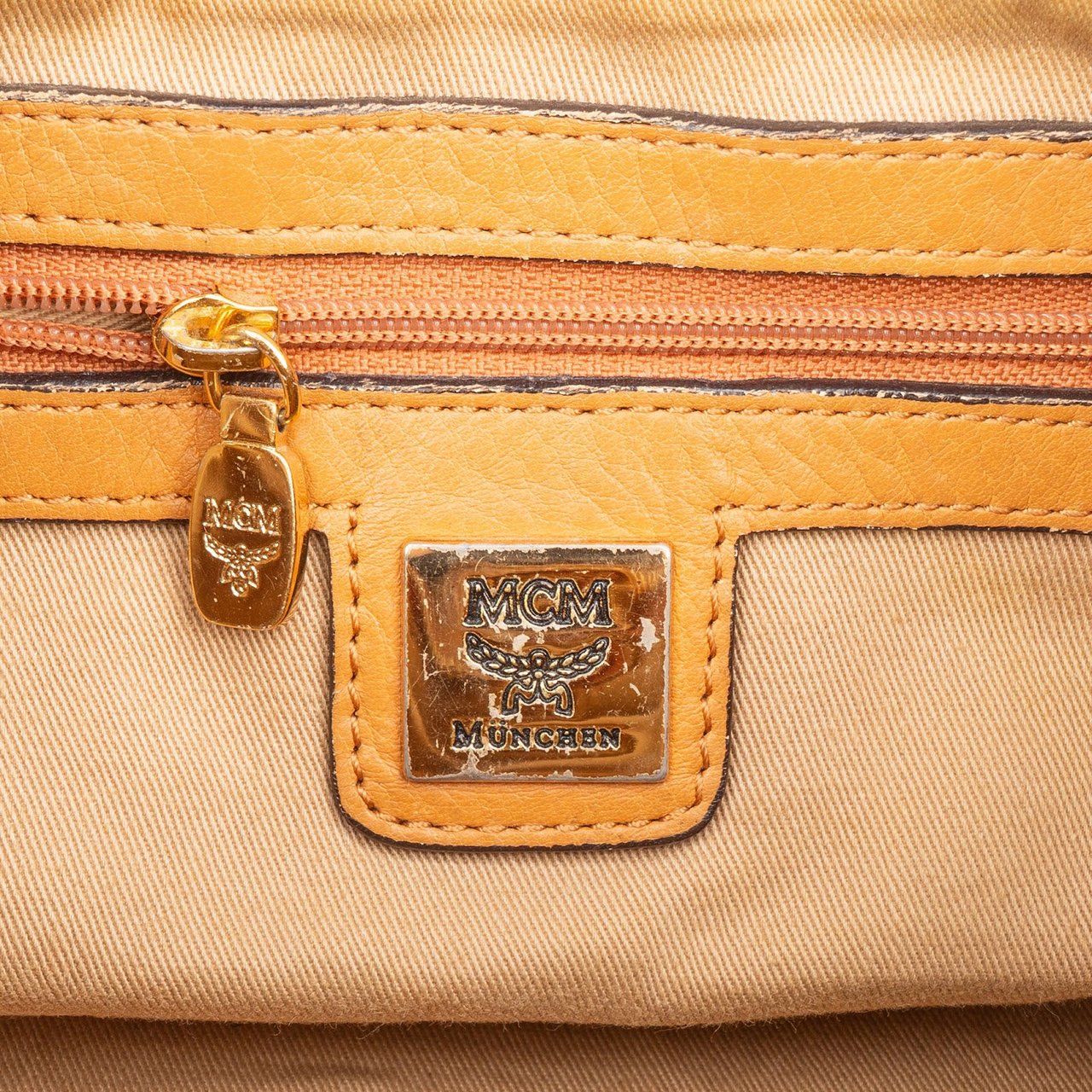 MCM MCM Monogram Visetos Small Shoulder Bag Bruin