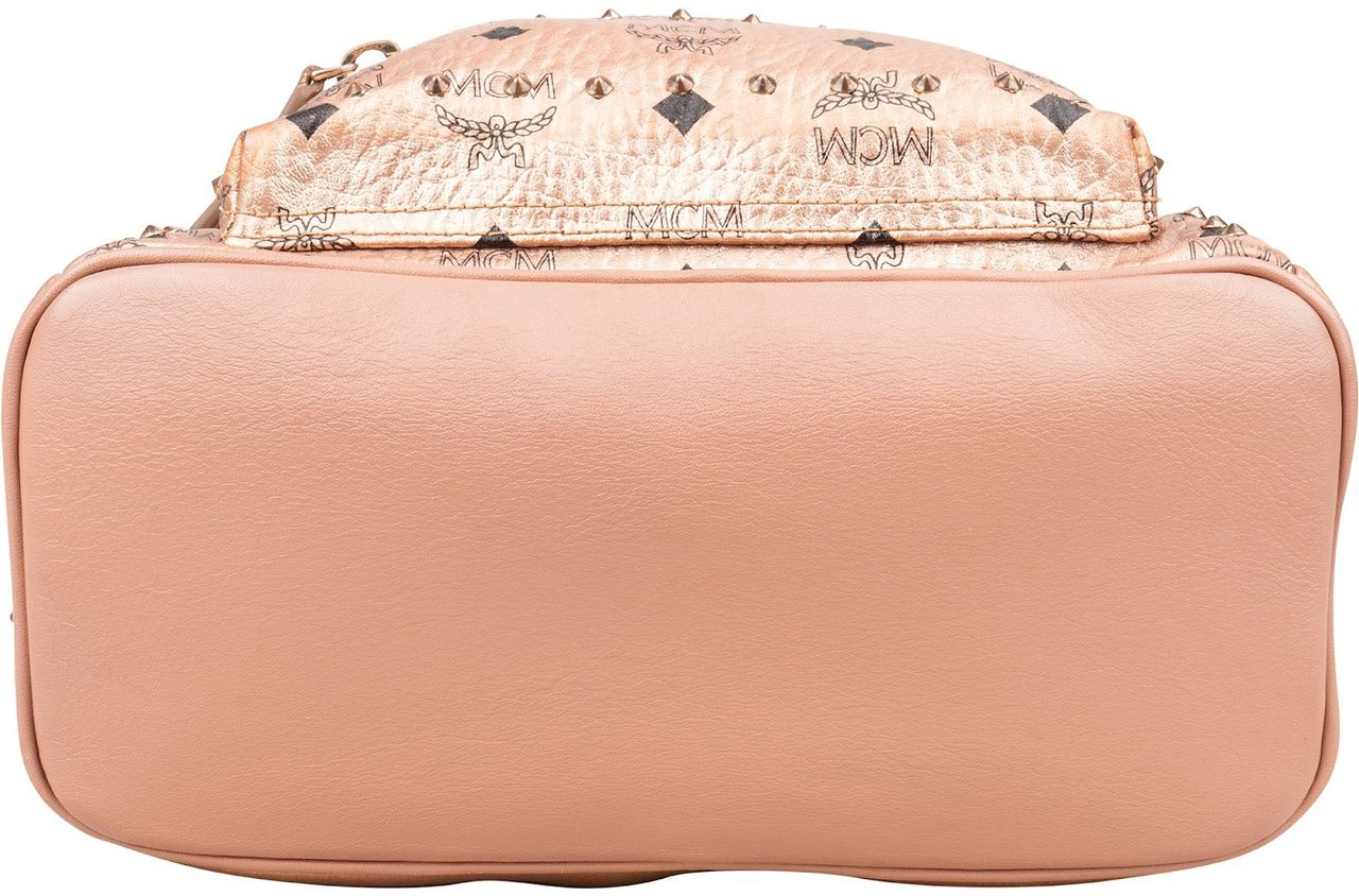 MCM MCM Visetos Monogram Metallic Stark Studded Backpack Roze