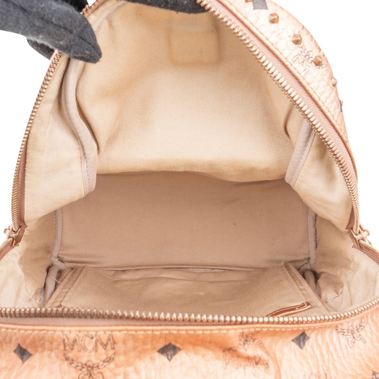 MCM MCM Visetos Monogram Metallic Stark Studded Backpack Roze