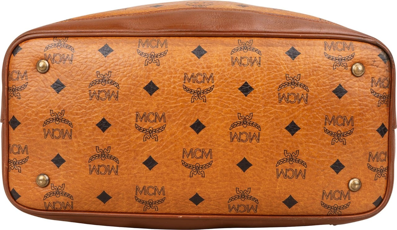 MCM MCM Monogram Visetos Drawstring Shoulder Bag Bruin
