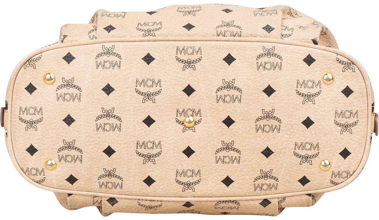 MCM MCM Monogram Visetos Hobo Shoulder Bag Beige
