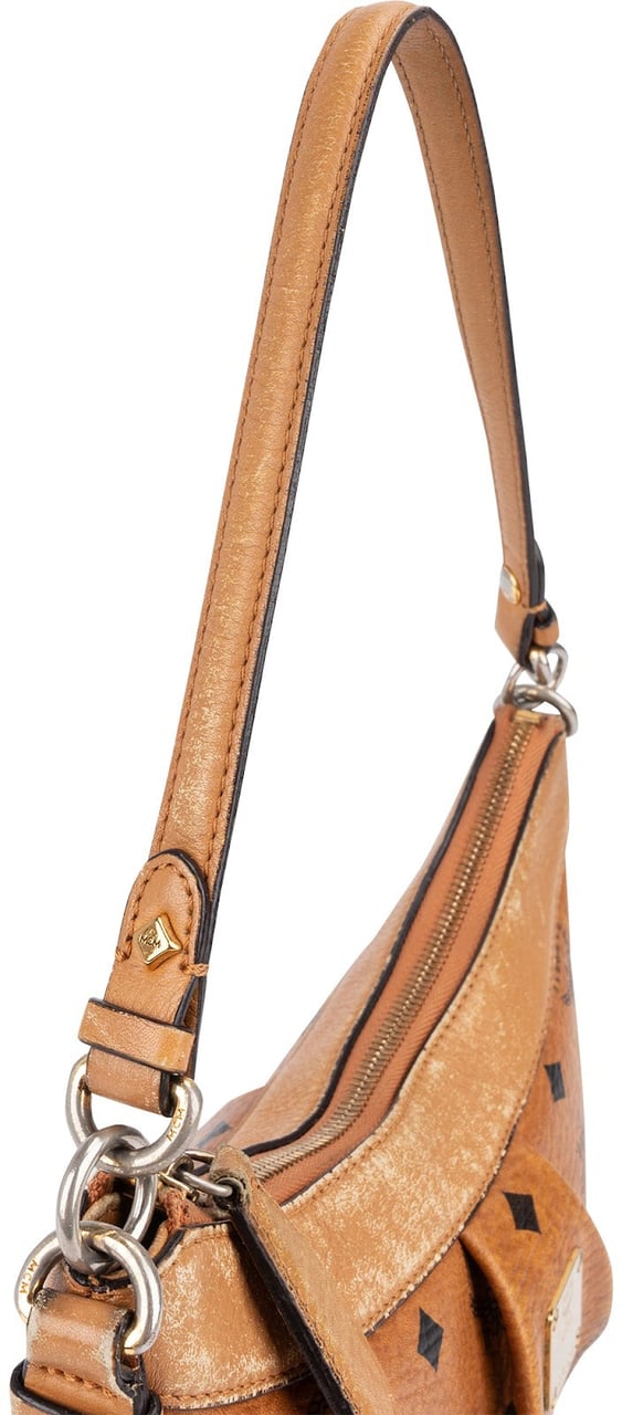 MCM MCM Monogram Visetos Hobo Shoulder Bag Bruin