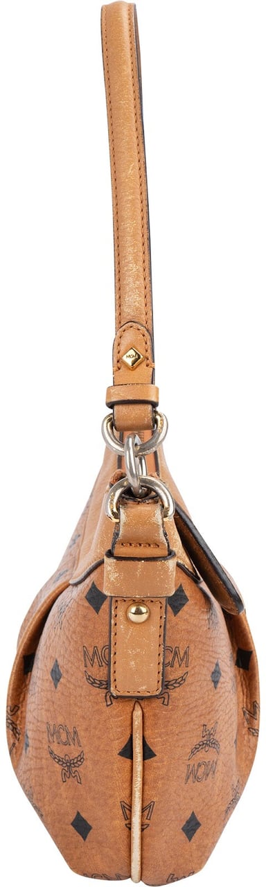 MCM MCM Monogram Visetos Hobo Shoulder Bag Bruin